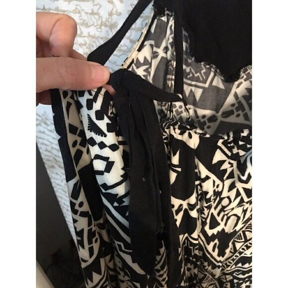 Flying Tomato SZ XS Boho Embroidered Maxi Dress Black Tribal.  x - Picture 10 of 11